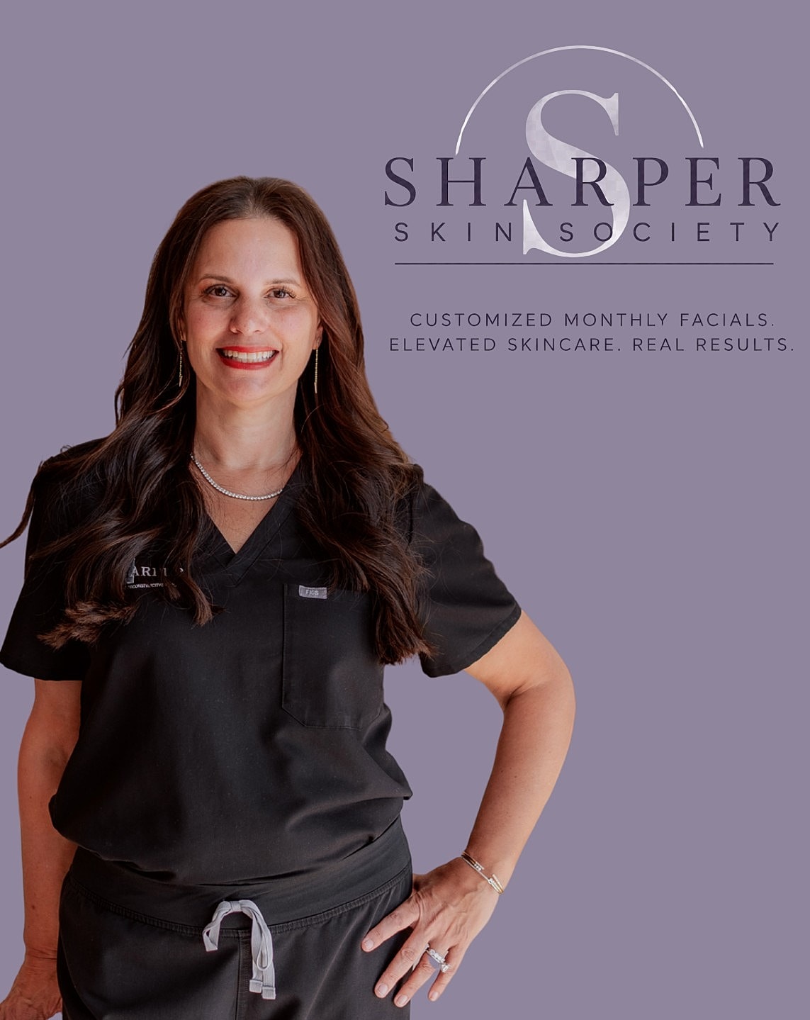 Skincare professional promoting customized facial treatments.