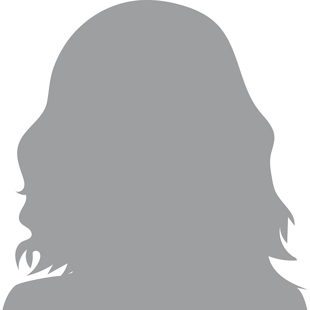 Silhouette of a woman with wavy hair.