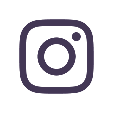 Instagram logo in dark purple on transparent background.