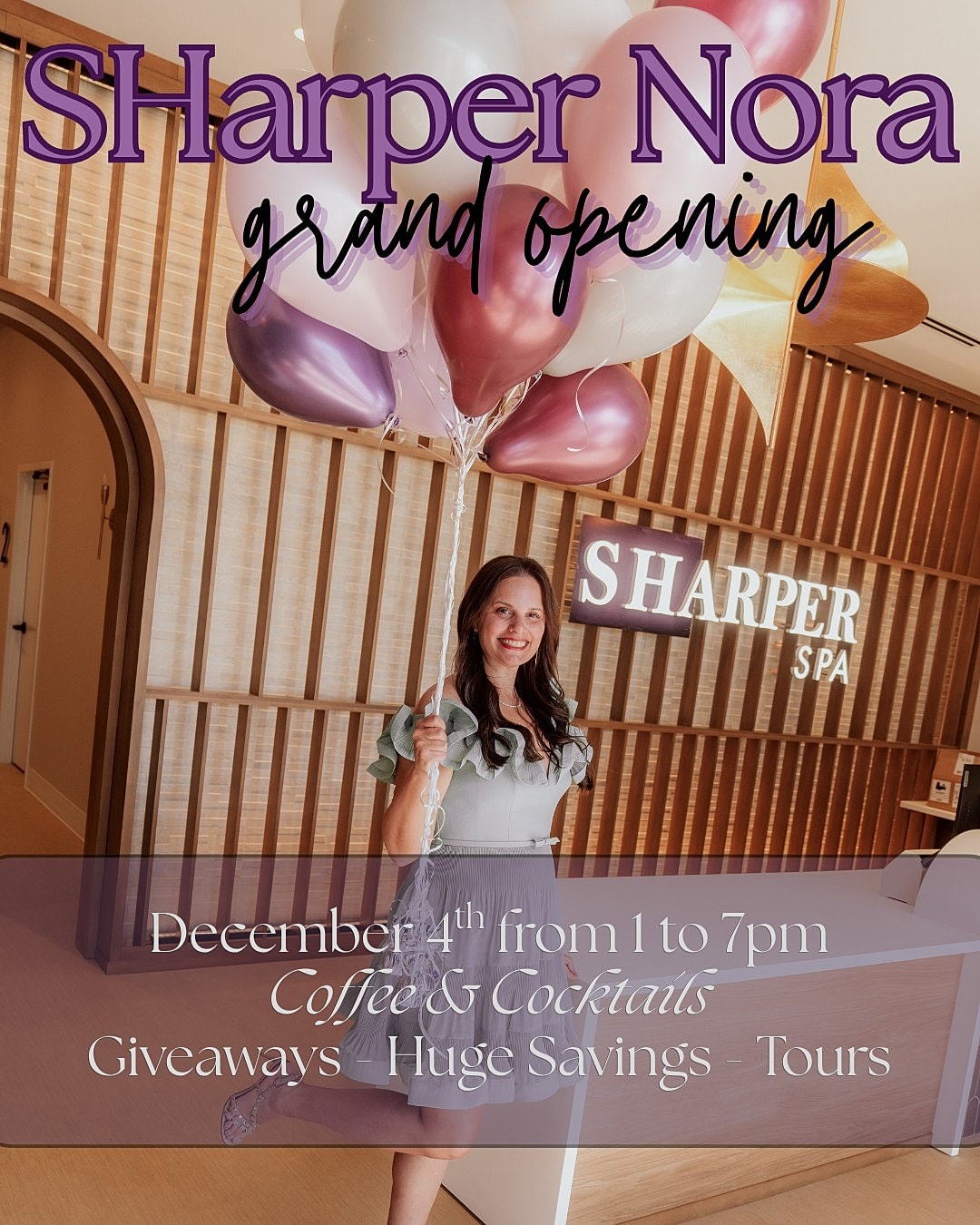 Grand opening event with balloons and festivities.